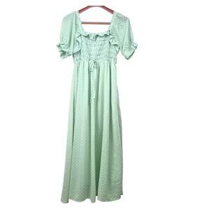 Dress Sz S Cottage Coquette Romantic Puff Sleeve Ruffle Feminine Ethereal Whimsy